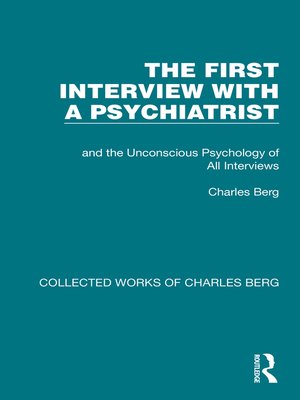 cover image of The First Interview with a Psychiatrist